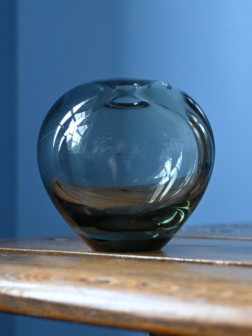 1960s Signed Per Lütken Holmegaard Smoke Glass Bud Vase Danish Art Glass